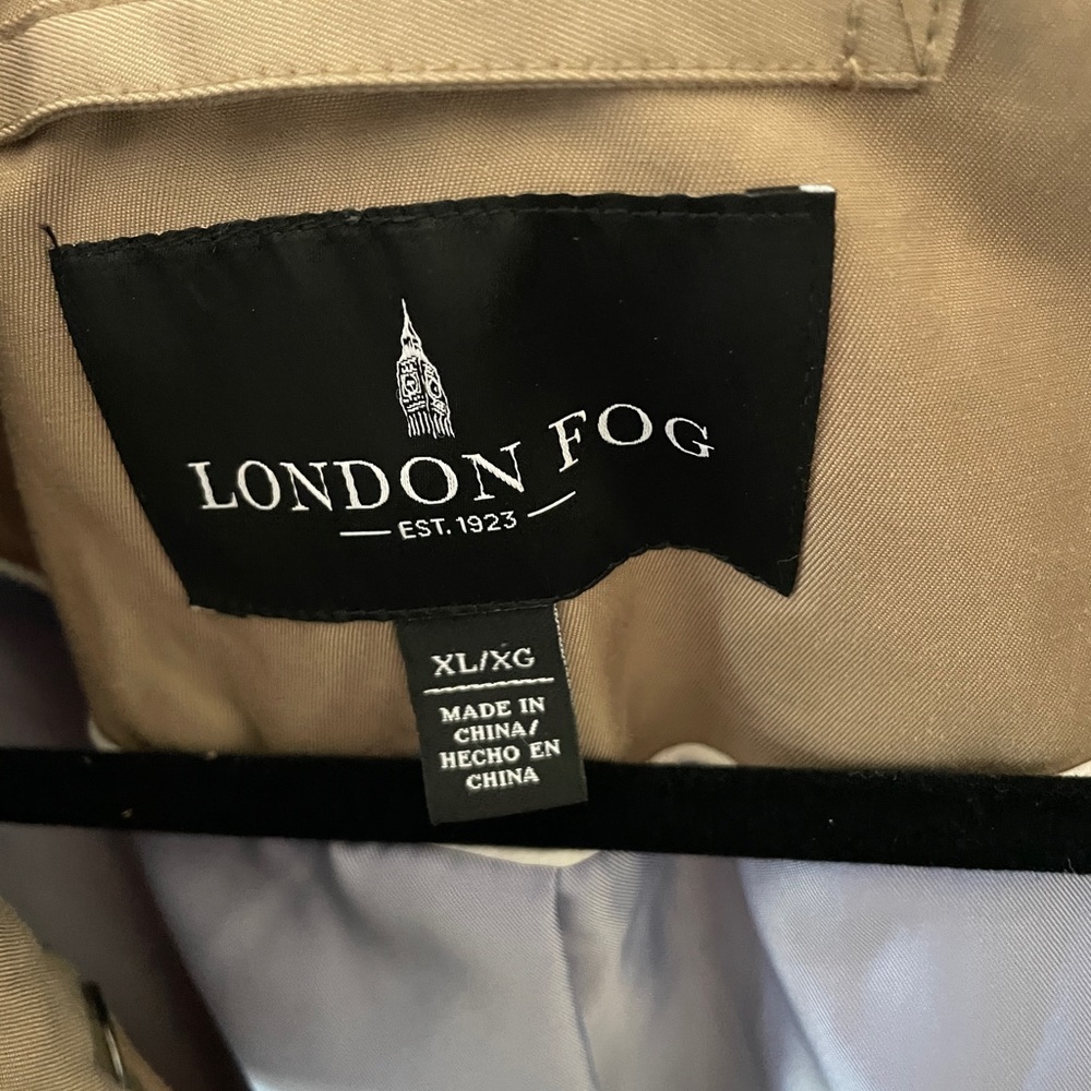 London Fog trench coat with attachable hood